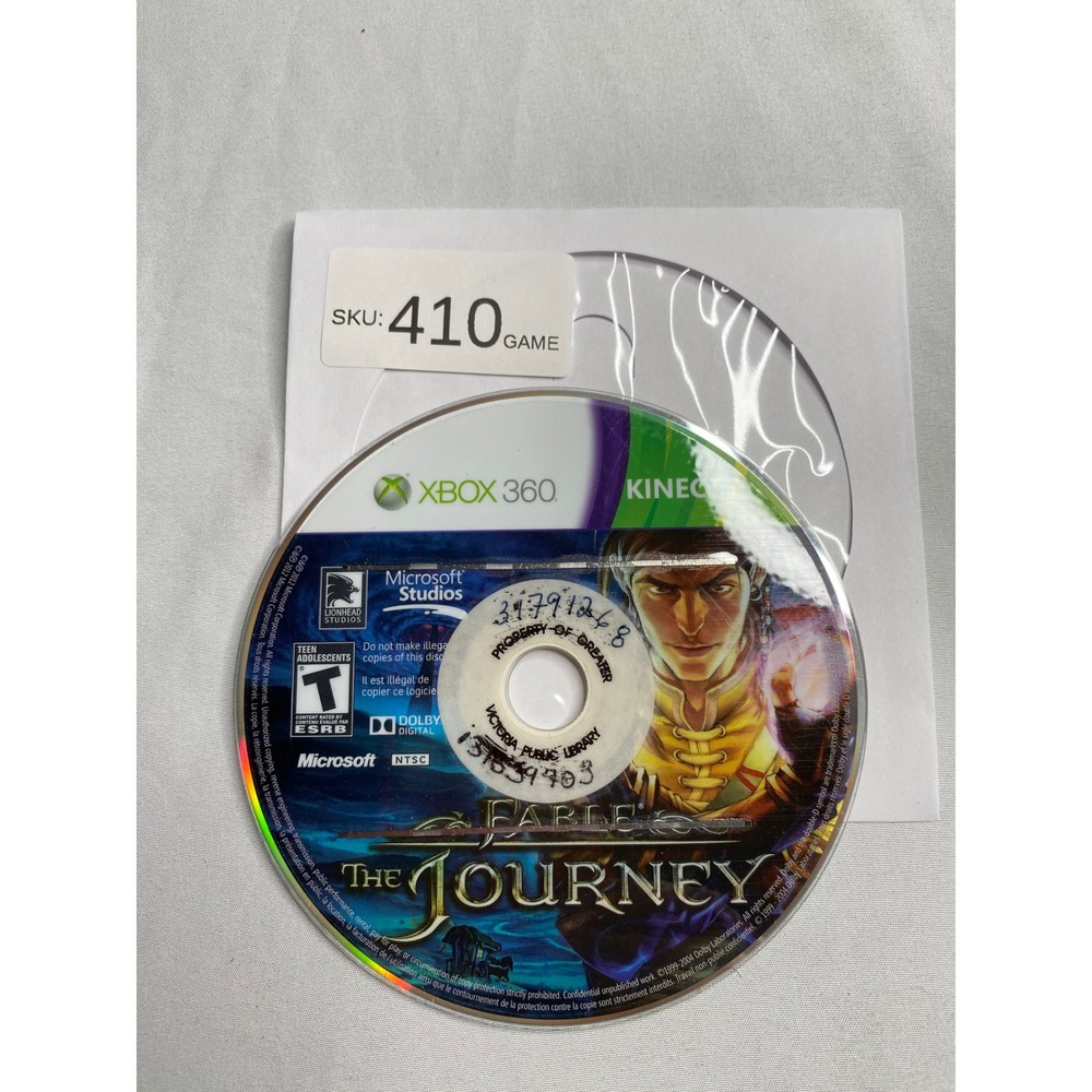 Fable The Journey Xbox 360 Kinect Game Disc Only